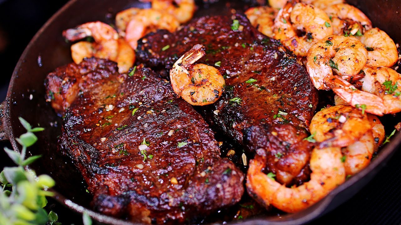 Prawns With Steak